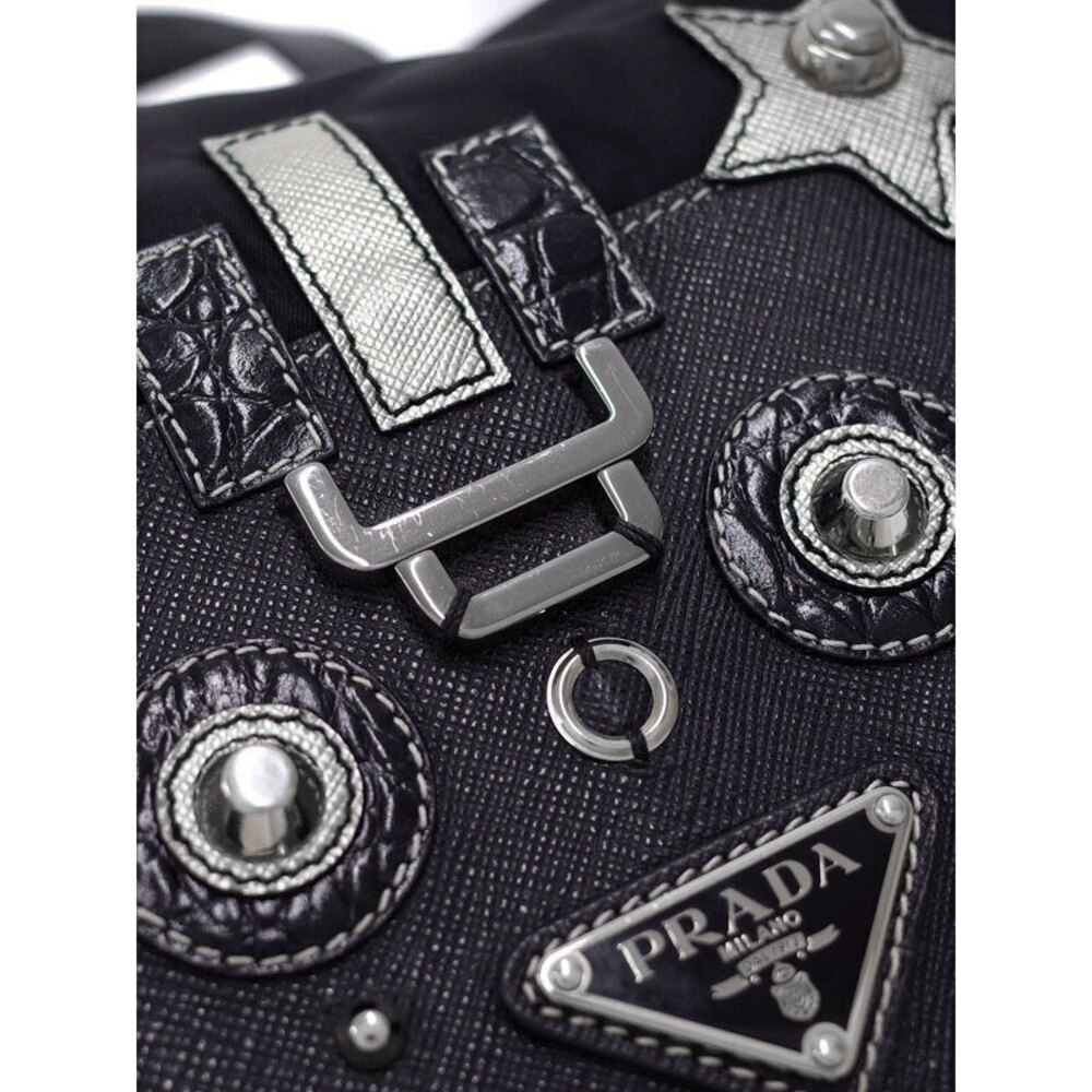 Prada Robot Double Front Pocket Backpack Robot Embellishments Black - Picture 9 of 9
